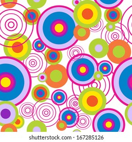 Abstract seamless pattern with a concentric circles