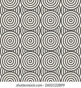 Abstract seamless pattern. Concentric circles