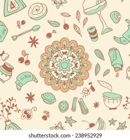 abstract seamless pattern with confectionery