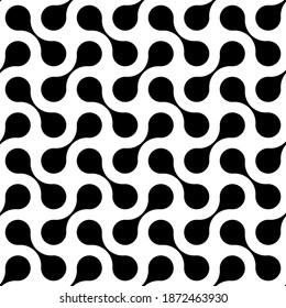 Resumen del patrón transparente de puntos conectados. Fondo abstracto en blanco y negro. Simple ilustración vectorial plana.