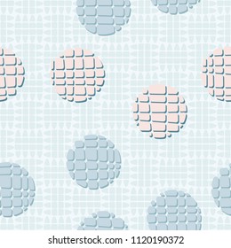 Abstract seamless pattern consisting of circles broken into pieces. Under the picture lies a network consisting of mutually perpendicular ovals cut into parts.