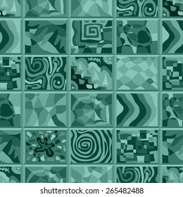 Abstract seamless pattern consisting of many unusual stories.