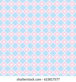 An abstract seamless pattern constructed out of repeating squares in vector format. This pastel color design can be used as wrapping paper or in a textile project.