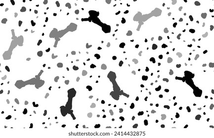 Abstract seamless pattern with cordless angle grinder symbols. Creative leopard backdrop. Vector illustration on white background