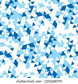 Abstract seamless pattern of corners and triangles. Optical illusion of movement. Bright youth pattern.