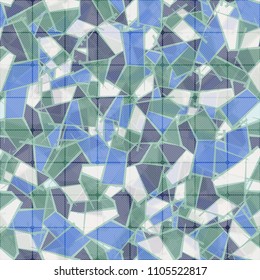 Abstract seamless pattern covered with a grid of squares that consist of diagonal stripes.