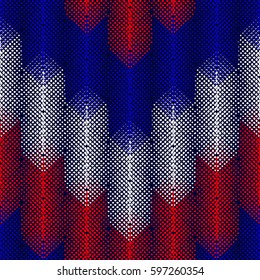 Abstract seamless pattern created from part of halftone circle.