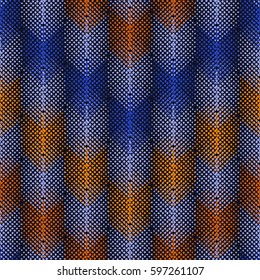Abstract seamless pattern created from part of halftone circle.