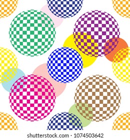 Abstract seamless pattern. A creative vector background in white tones. Round geometric cover design, poster, card, template, wallpaper