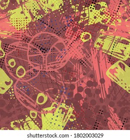 Abstract seamless pattern. Creative vector background. Funny wallpaper for textile and fabric