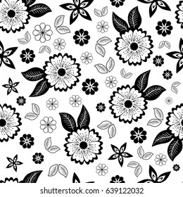 Abstract seamless pattern. Creative vector background, hawaiian tropical floral  wallpaper with branches ferns, tropical  herb. Summer exotic print with jungle plant palm leaves. Trendy colors