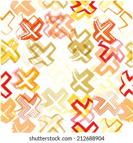 Abstract seamless pattern with crosses