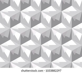 Abstract seamless pattern of cubes. The illusion of a three-dimensional image.
