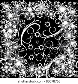 abstract seamless pattern with curl branch