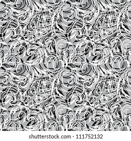 abstract seamless pattern with curling branches . Vector illustration