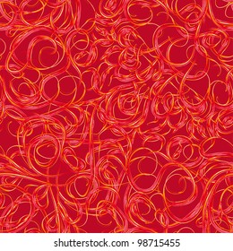 abstract seamless pattern with curling branches. Vector illustration