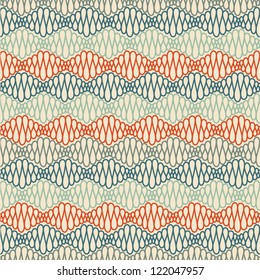 Abstract seamless pattern with curly lines. Vector illustration