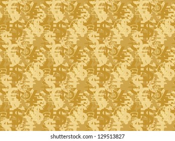 abstract seamless pattern with currency signs