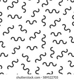 Abstract seamless pattern with curve lines. Fun and simple geometric texture. 