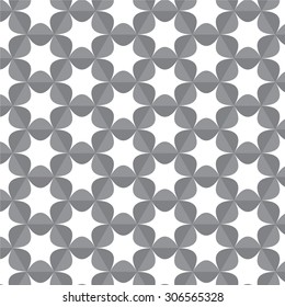 Abstract seamless pattern curve monochrome vector background
