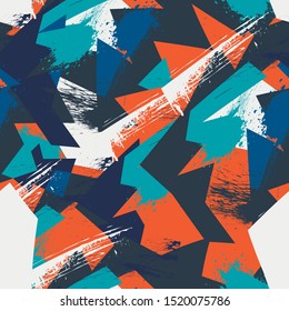 Abstract seamless pattern with curved elements.