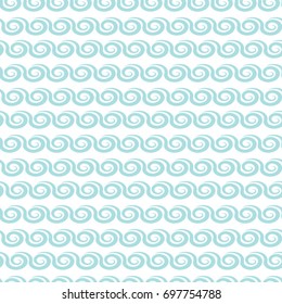 Abstract seamless pattern with  curved shapes. Vector Illustration