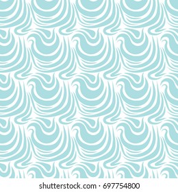 Abstract seamless pattern with  curved shapes. Vector Illustration