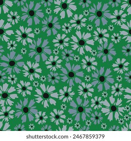 Abstract seamless pattern of cute hand painted simple flowers for textile,linens, clothes, postcard, pareo