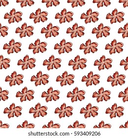 Abstract seamless pattern of cute hand painted simple flowers?