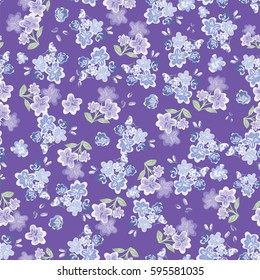 Abstract seamless pattern of cute hand painted simple flowers for textile,postcard,
wrapping,scrapbook.Vector background