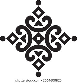 Abstraktes nahtloses Muster mit süßer Mandala-Karte. Zierliche runde Doodle-Blume einzeln auf weißem Hintergrund. Geometrisches dekoratives Ornament im ethnisch-orientalischen Stil.