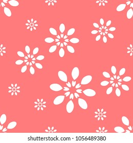 Abstract Seamless pattern cute sweet flower on pink background