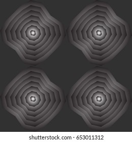 Abstract seamless pattern in dark grey colors. Sawing tree. Vector modern background for  design.