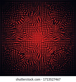 Abstract seamless pattern. Dark moire effect. Design element for banner, wrapping paper, wallpaper or fabric. Vector illustration.
