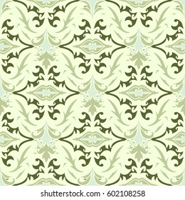 Abstract seamless pattern. Decorative background with ornamental shapes. Vector illustration.