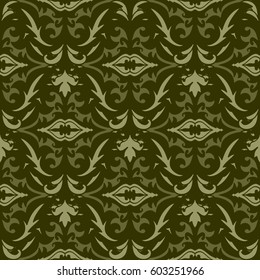 Abstract seamless pattern. Decorative background with ornamental shapes.