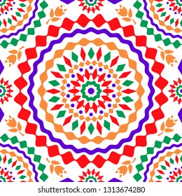 Abstract seamless pattern, decorative fantasy, vector illustration. For fabric, textile, bandana,print.