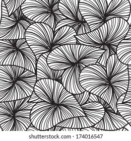 abstract seamless pattern with decorative leaves, design element