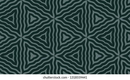 Abstract seamless pattern with decorative ornament of green and gray shades