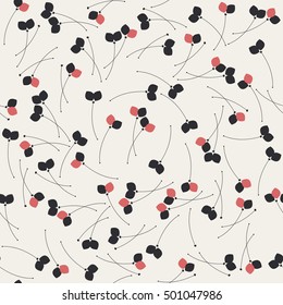 Abstract seamless pattern with decorative plants. Template can be used for design fabric, backgrounds, wrapping paper, package, covers, linen and more designs.