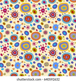 Abstract seamless pattern with a decorative simple elements