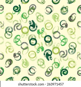 Abstract Seamless Pattern with Decorative Swirls. Vector Illustration Background.