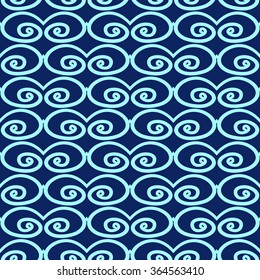 Abstract Seamless pattern with decorative swirls Hand drawn design elements. Vector illustration. Background can be used for wallpaper, fills, web page, surface textures.