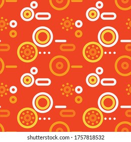 Abstract seamless pattern design with circular shapes