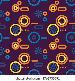 Abstract seamless pattern design with circular shapes