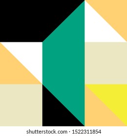 Abstract seamless pattern design in scandinavian style from geometric shapes in different colors. Minimalistic art poster for web banner, branding, business, fashion, fabric prints and wallpapers