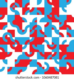 Abstract seamless pattern design with tiled circular shapes, creative repeat background for web and print