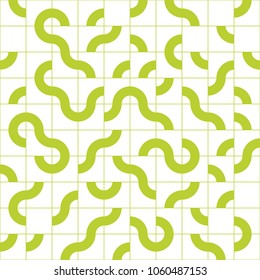 Abstract seamless pattern design with tiled circular shapes, creative repeat background for web and print