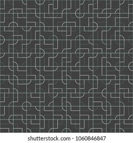 Abstract seamless pattern design with tiled geometric shapes, creative repeat background for web and print
