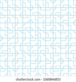 Abstract seamless pattern design with tiled geometric shapes, creative repeat background for web and print